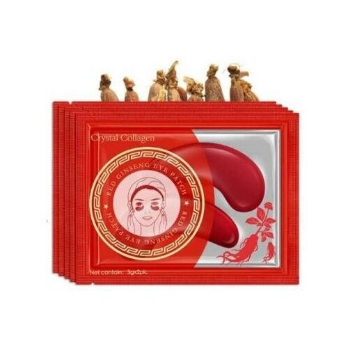 Патчи для глаз Crystal Collagen Gold с экстрактом женьшеня 2 шт