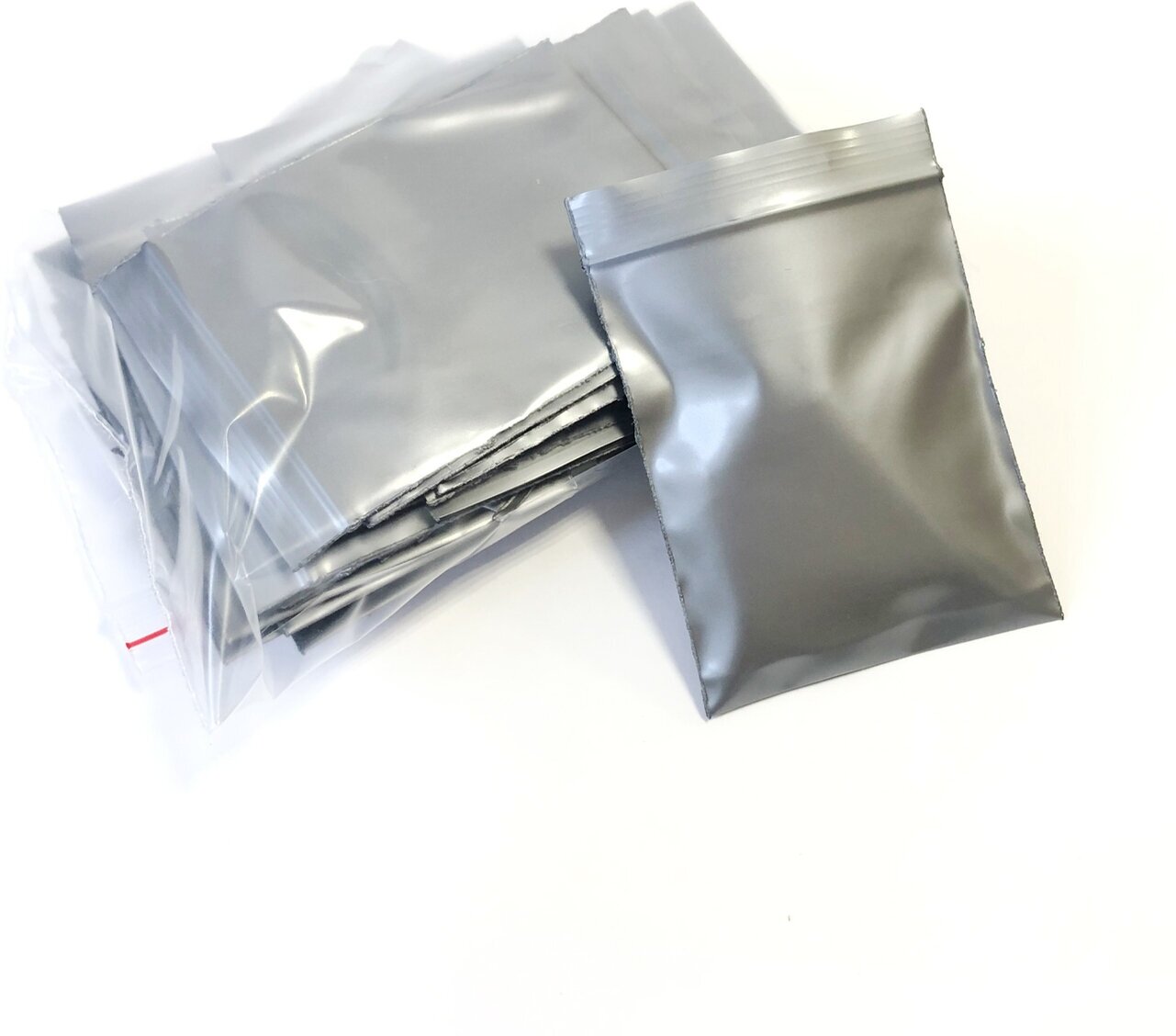 Зип Пакет (Zip Lock) , 6*7 см (100мкм), упаковка 50 штук, цвет серебристый