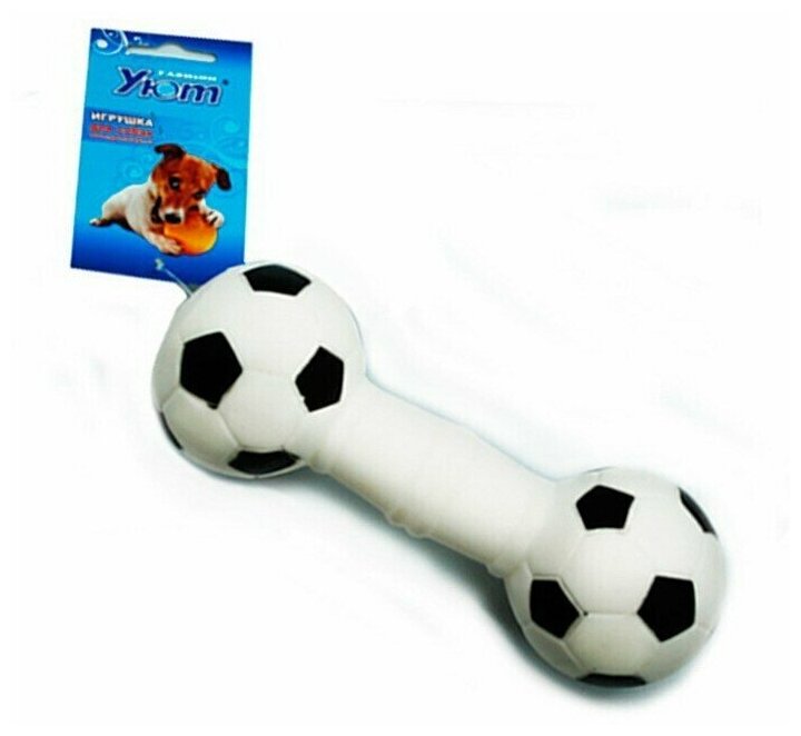 Игрушка для собак, Гантель футбольная, винил, 1 шт. - фотография № 1