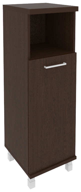 фото Шкаф для документов средний узкий левый/правый (1 низкая дверь ЛДСП) FIRST Riva KSU-2.1 Венге 400*430*1260