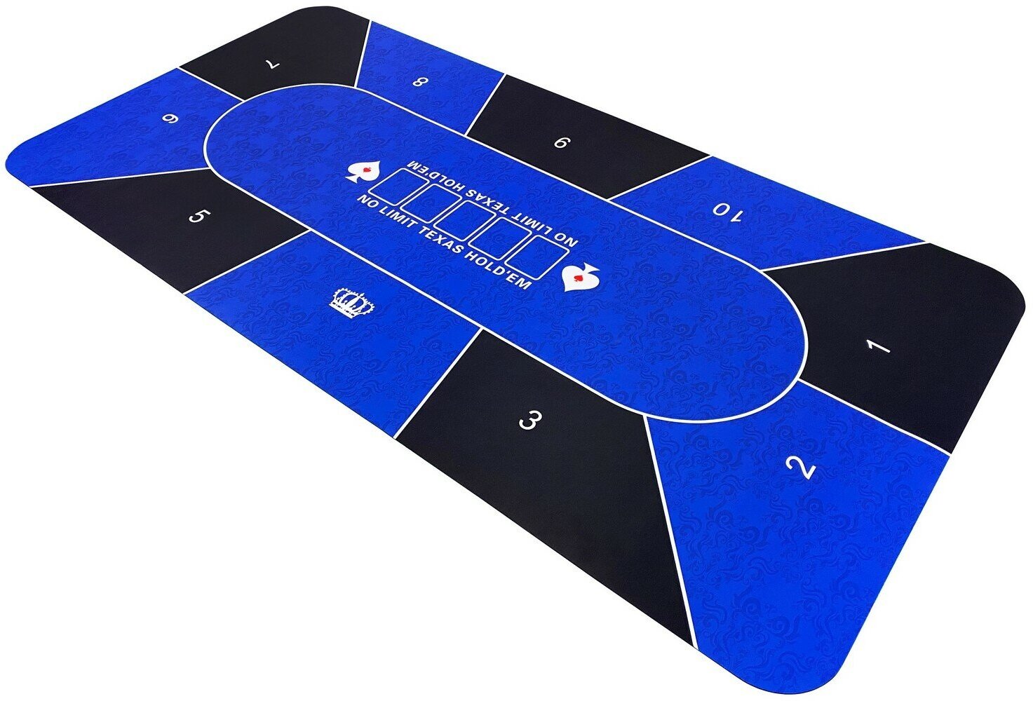 Сукно для игры в покер 90 × 180 см, синий/черный