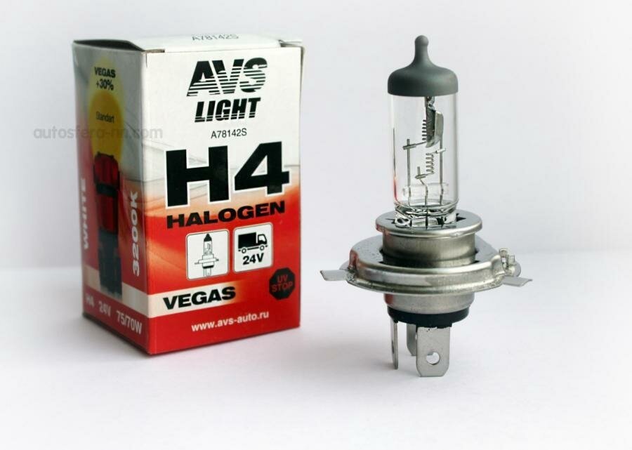 AVS A78142S Галогенная лампа AVS Vegas H4.24V.75/70W.1шт.