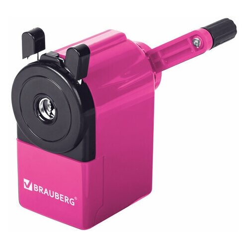 Точилка для карандашей механическая Brauberg Jet (1 отверстие, металлический механизм) розовая, 2шт. (229568) точилка для карандашей механическая brauberg jet 1 отверстие металлический механизм фиолетовая 2шт 229569