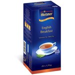 Черный чай в пакетиках Мессмер Английский завтрак Байховый чай для заваривания 25 штук по 1,75 гр - изображение