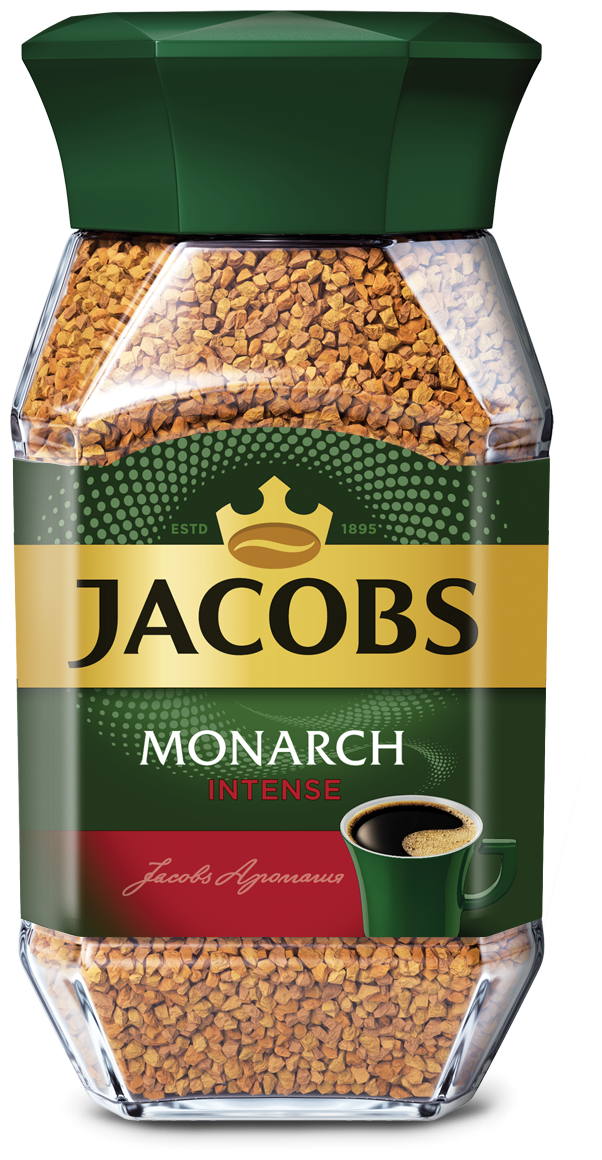 Кофе растворимый Jacobs Monarch Intense, стеклянная банка, 190 г