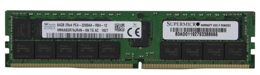 Оперативная память Hynix 64Gb 2Rx4 PC4-3200AA reg hmaa8gr7ajr4n-xn