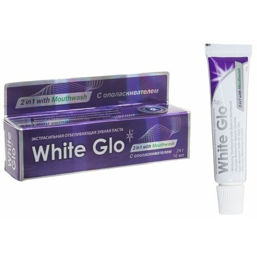 White glo Отбеливающая зубная паста White Glo «2 в 1», 24 г отбеливающая зубная паста white glo 2 в 1 24 г