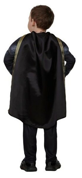 Карнавальный костюм «Чёрный Адам», с мускулами, р. 32, рост 128 см