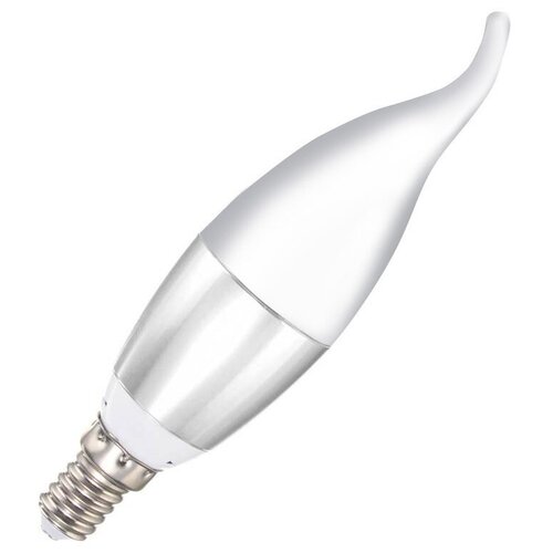 фото Лампа (led) свеча фигурная, e14, 5вт. цвет дневной белый, матовая. комплект 10 штук clever-light