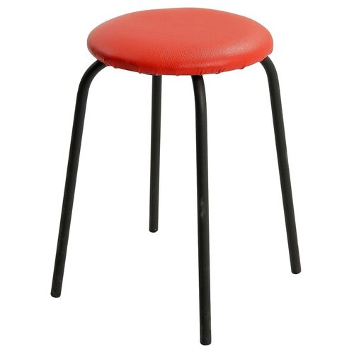 фото Табурет "эконом" черный/красный 3867360 доляна