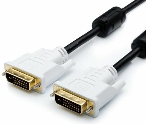Кабель DVI Atcom AT9148 3.0м, DVI-D Dual link, 24 pin, 2 феррита, пакет