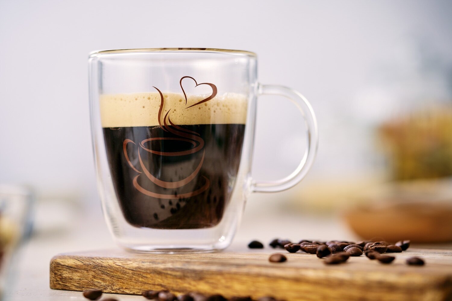 Кружка Walmer Lovely Coffee с двойными стенками, 350 мл, цвет прозрачный