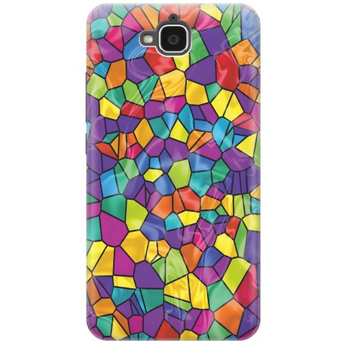 фото Cиликоновый чехол на honor 4c pro / хонор 4с про с принтом "яркая мозаика" gosso