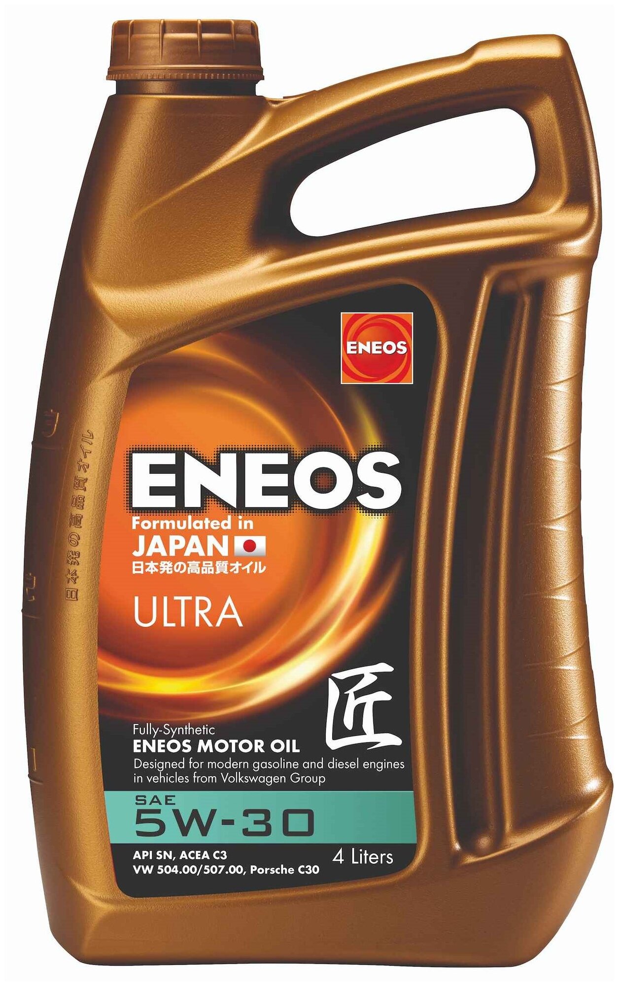 Синтетическое моторное масло ENEOS Ultra SN 5W30, 4 л