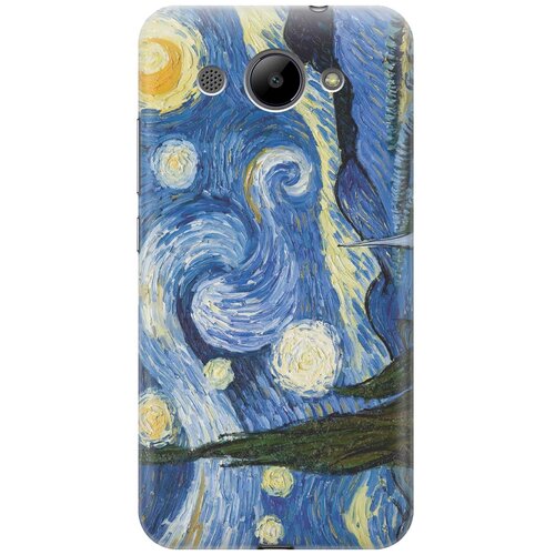 фото Cиликоновый чехол на huawei y3 2017 / хуавей у3 2017 с принтом "звездная ночь" gosso