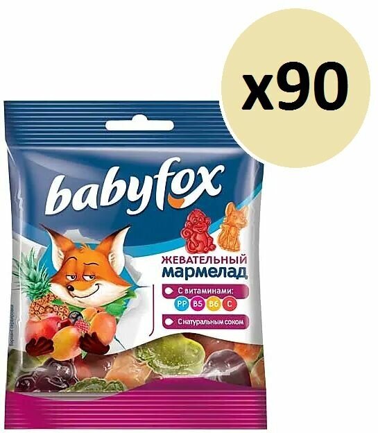 BabyFox Мармелад жевательный с соком ягод и фруктов, 30 г - фотография № 3