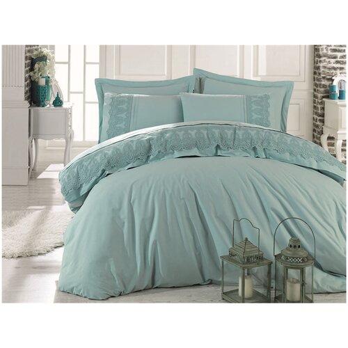 фото Dantela vita постельное белье lawrie цвет: мятный (2 сп. евро) br36425