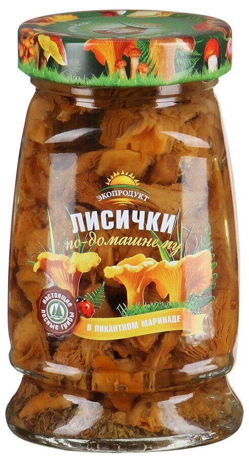 Лисички маринованные 340гр Экопродукт