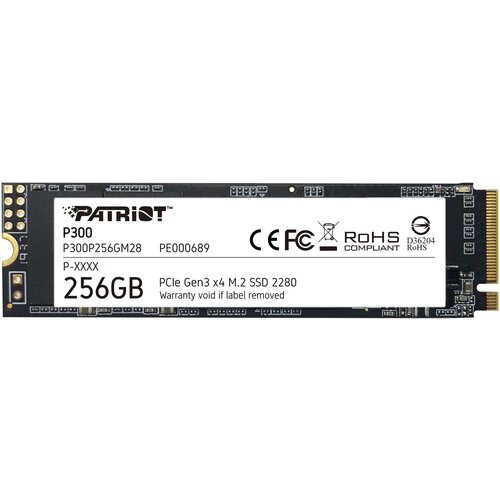 Накопитель SSD M.2 2280 Patriot Memory P300P256GM28 P300 256GB PCI-E 3.0 x4 3D QLC 1700/1100MB/s IOPS 290K/260K