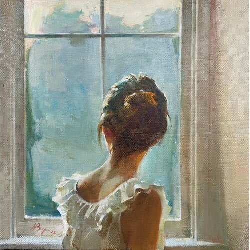 Надежда. Потерянный дом - Картина для интерьера. Авторская оригинальная живопись. 40 х 40 см. Художник Надежда Воронцова