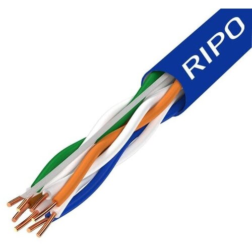 Сетевой кабель Ripo UTP 2 cat.5e 24AWG Cu Premium 50m 001-111041/50