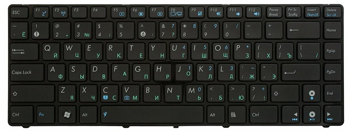 Клавиатура для ноутбука Asus AEKJ2700210 русская черная с черной рамкой