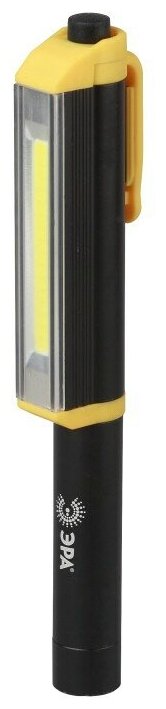 Фонарь (LED 7Вт) Практик черн-желт (3хААА) крючок. магнит. корпус алюминий (ЭРА)