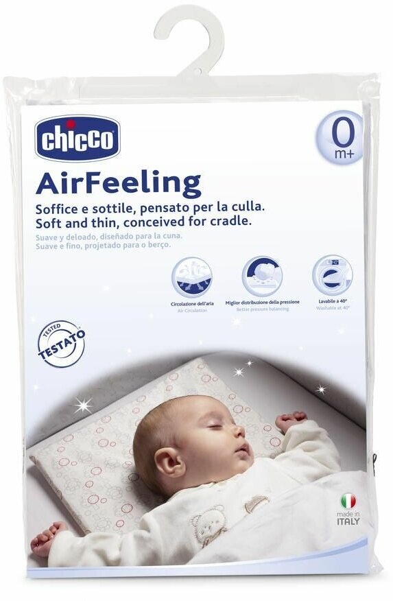 Подушка детская для сна Chicco AirFeeling, 0 мес+