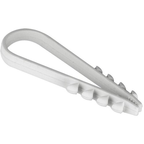 Дюбель-хомут для круглого кабеля 19-25мм нейлон белый уп100шт 333₽