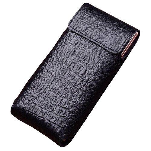 фото Чехол-кобура mypads для samsung galaxy z fold 2 (sm-f916b) из натуральной кожи крокодила черного цвета