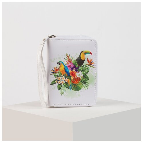 фото Кошелёк жен 07-01-07 туканчики, 14*2*10 см, белый 4659671 сима-ленд