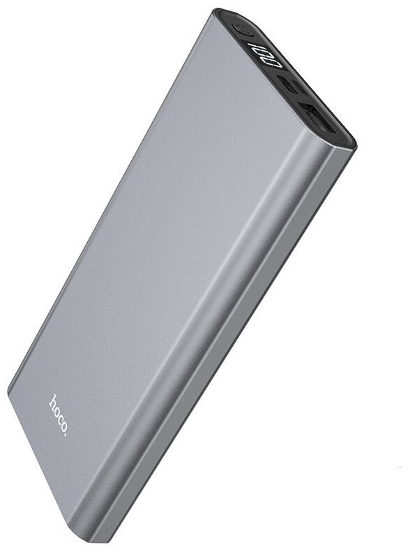 Внешний аккумулятор (Powerbank) HOCO J68 Resourceful 5V, 2.0 A, 10000mAh, серый, 6931474730268