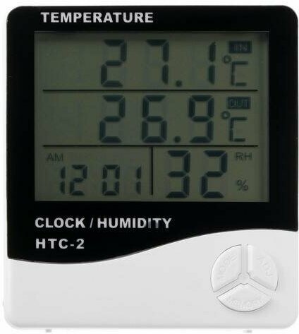 Термометр LuazON LTR-16, электронный, 2 датчика температуры, датчик влажности, белый - фотография № 3