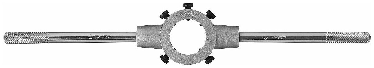 Плашкодержатель ЗУБР 38 мм для резьбы М12-М14 с хромированными ручками и стопорными винтами