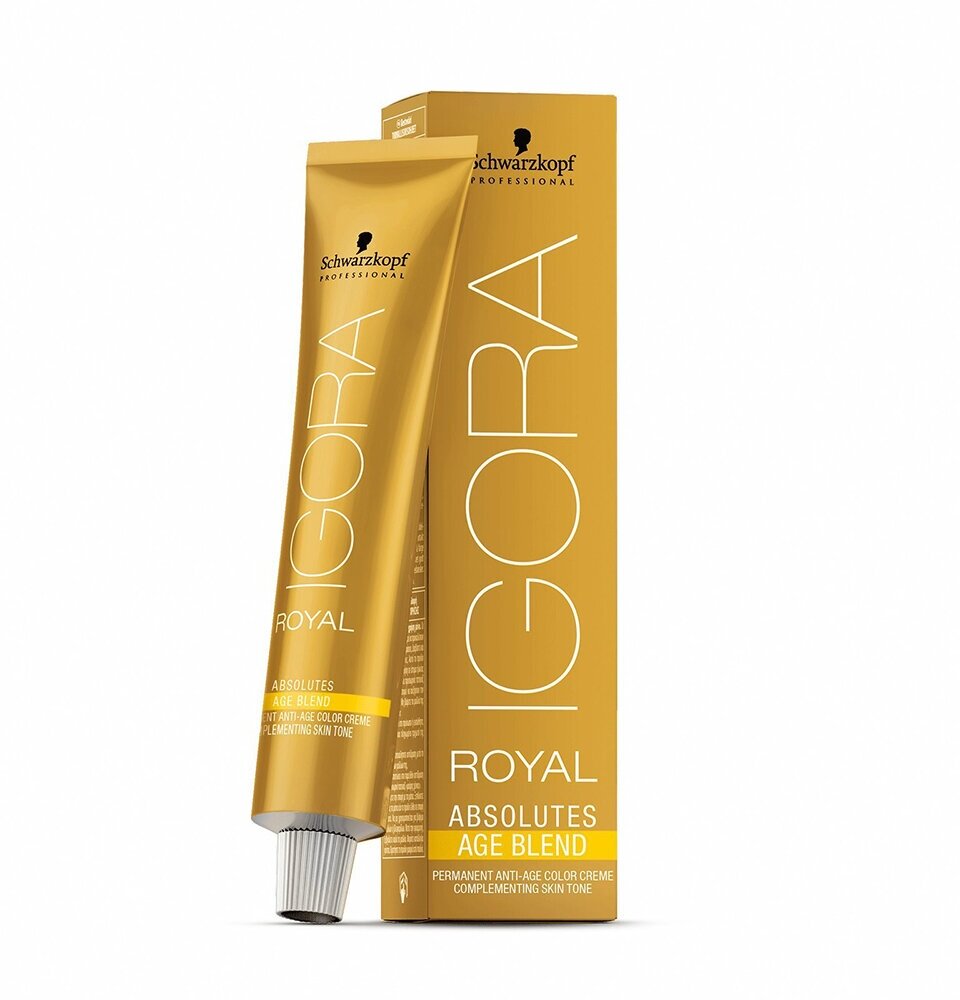 Schwarzkopf Professional Igora Royal Absolutes Age Blend - Шварцкопф Игора Роял Абсолют Эйдж Бленд Стойкая крем-краска для зрелых волос 55+, 60 мл - Эйдж Бленд 8-01