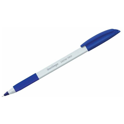 Ручка шариковая Berlingo Triangle Snow Pro синяя, 0,7мм, трехгран, грип (арт. 223699)