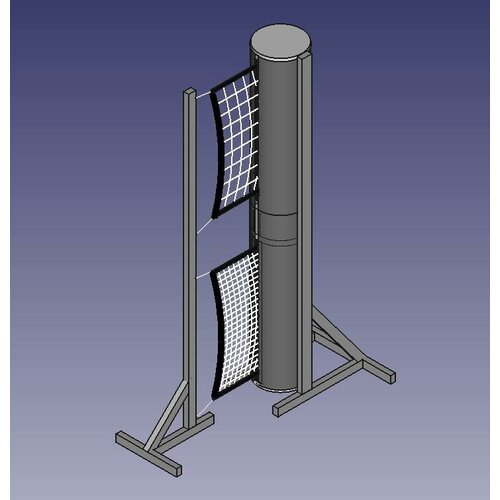 Стойки универсальные для волейбола и большого тенниса с сеткой TROSET 003 напольные