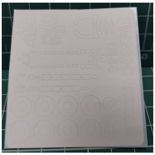 14327KV Окрасочная маска FW 200C-4 (RODEN #340) + маски на диски и колеса 14391kv окрасочная маска c 124 globemaster маски на диски и колеса и окна грузовой кабины для моделей фирмы roden