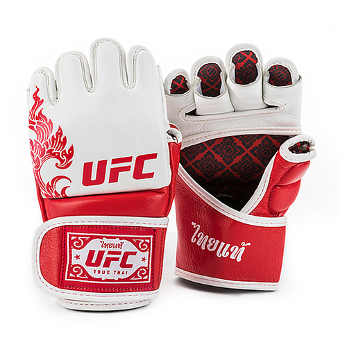 Перчатки UFC Premium True Thai MMA для грэпплинга белые (размер S)