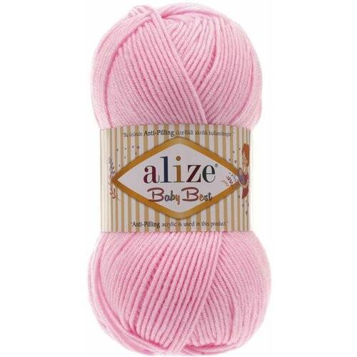 Пряжа ALIZE Baby Best, 240 м*100 г, 191 розовая
