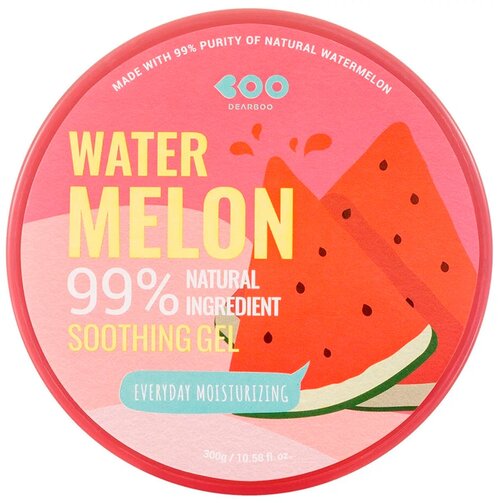 Многофункциональный гель с экстрактом арбуза 99% для ежедневного увлажнения, Dearboo Watermelon Everyday Soothing Gel, 300 мл.