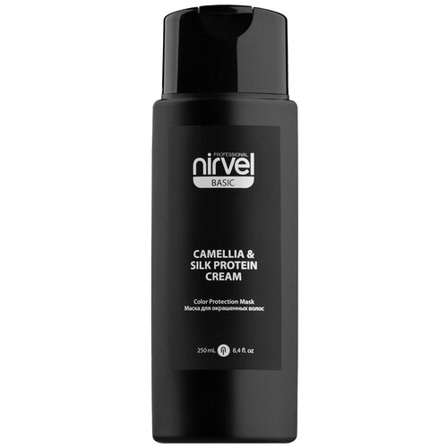 Nirvel Basic Camellia & Silc Protein Маска-блеск для окрашенных волос, 250 г, 250 мл, бутылка