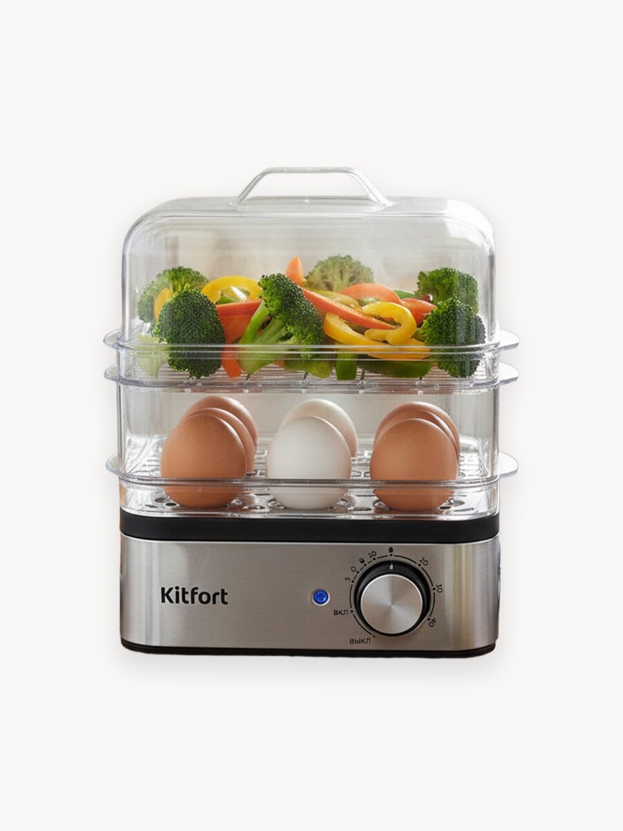 Яйцеварка "2 в 1" Kitfort КТ-6958