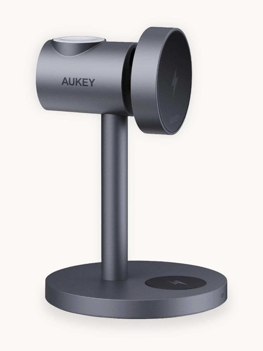 Беспроводное зарядное устройство Aukey, MagFusion Qi2, 3 в 1, (LC-MC311)