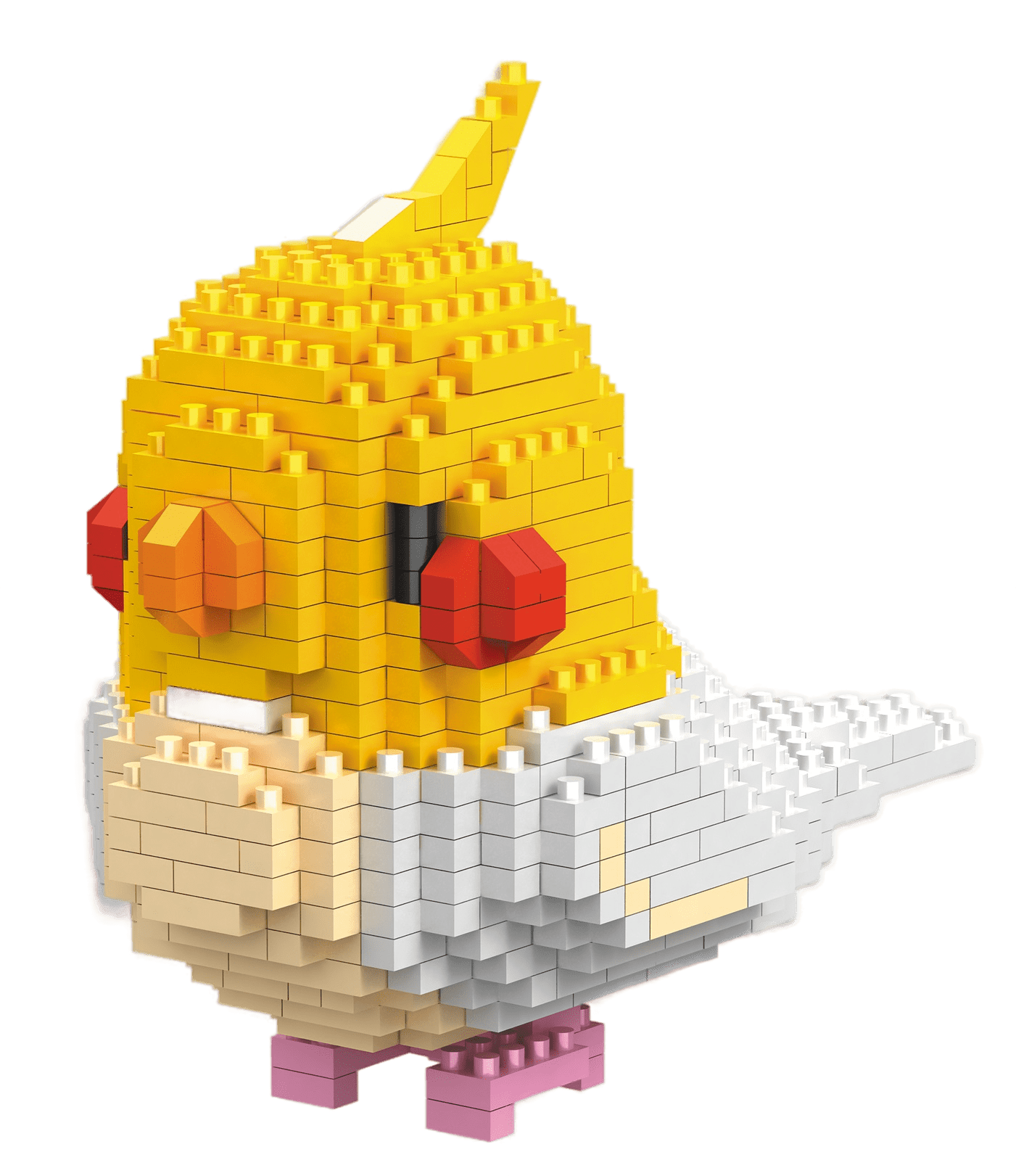 Конструктор 3D из миниблоков DAIA Веселая птичка Попугай 496 элементов - DI668-111