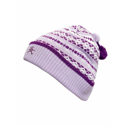фото Шапка бини brekka, размер onesize, фиолетовый
