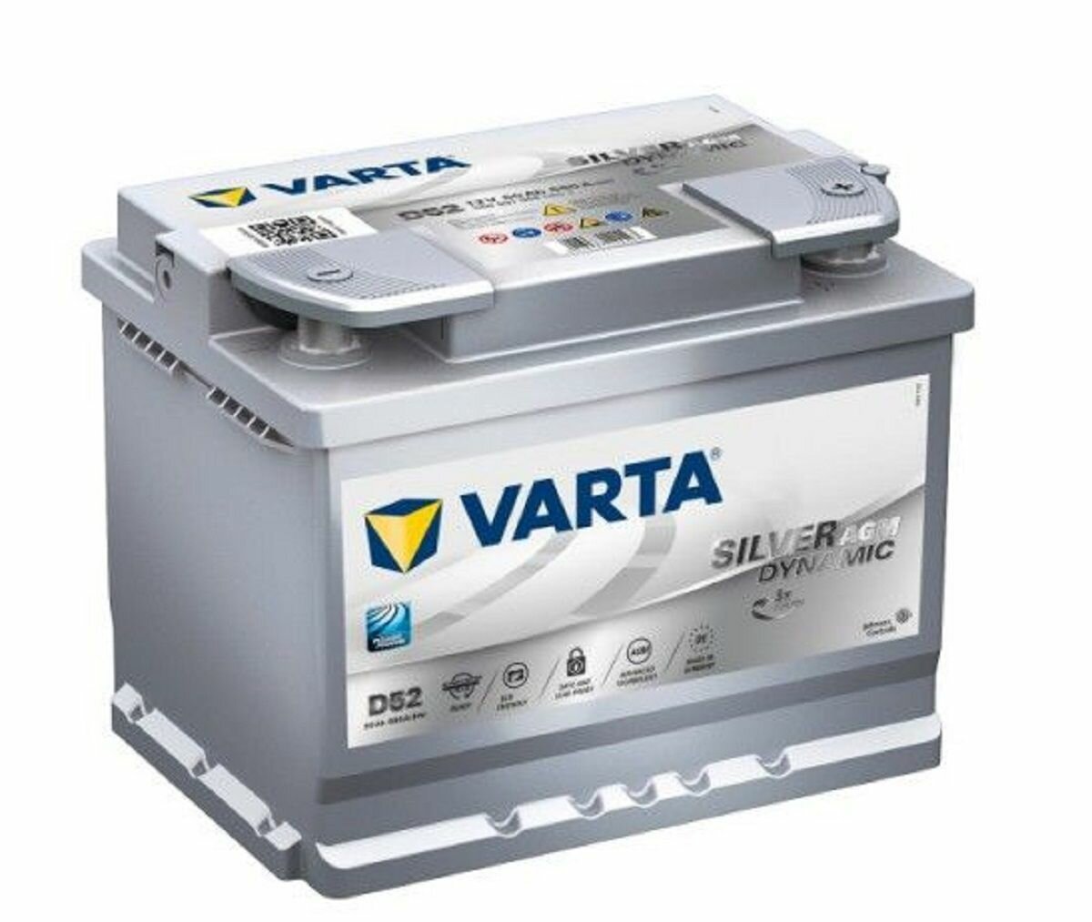 Аккумулятор для спецтехники VARTA Silver Dynamic AGM D52 (560 901 068) 242х175х190