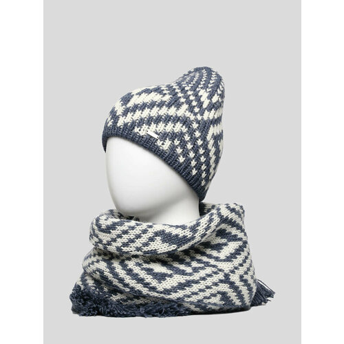 Шапка VITACCI, размер OneSize, голубой комплект зимний женский шапка шарф людмила цвет голубой