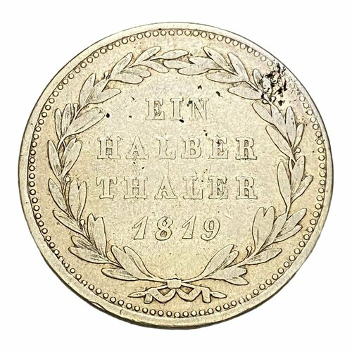 Германия, Гессен-Кассель 1/2 талера 1819 г. клуб нумизмат монета 1 4 талера гессен касселя 1771 года серебро