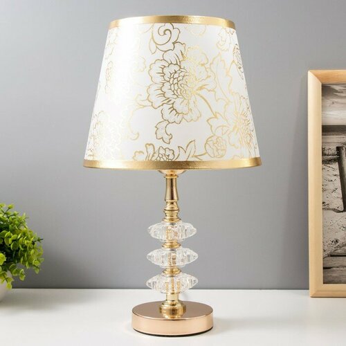 Настольная лампа Мартина Е27 40Вт золото 20х20х40 см RISALUX для дома 4960₽